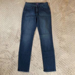 NYDJ Womens 6 Denim Jeans Blue Skinny Jegging Dark Wash Mid Rise Stretch